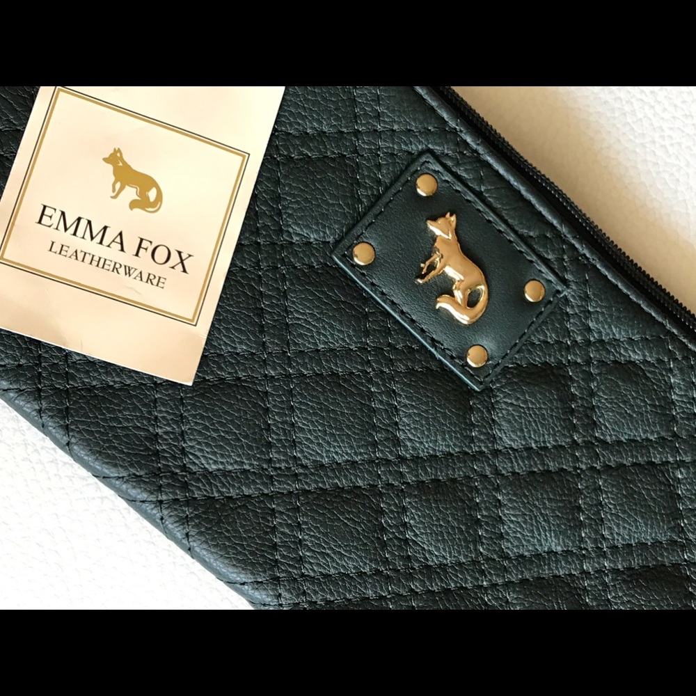 NWT EMMA FOX Leather Clutch/Wristlet